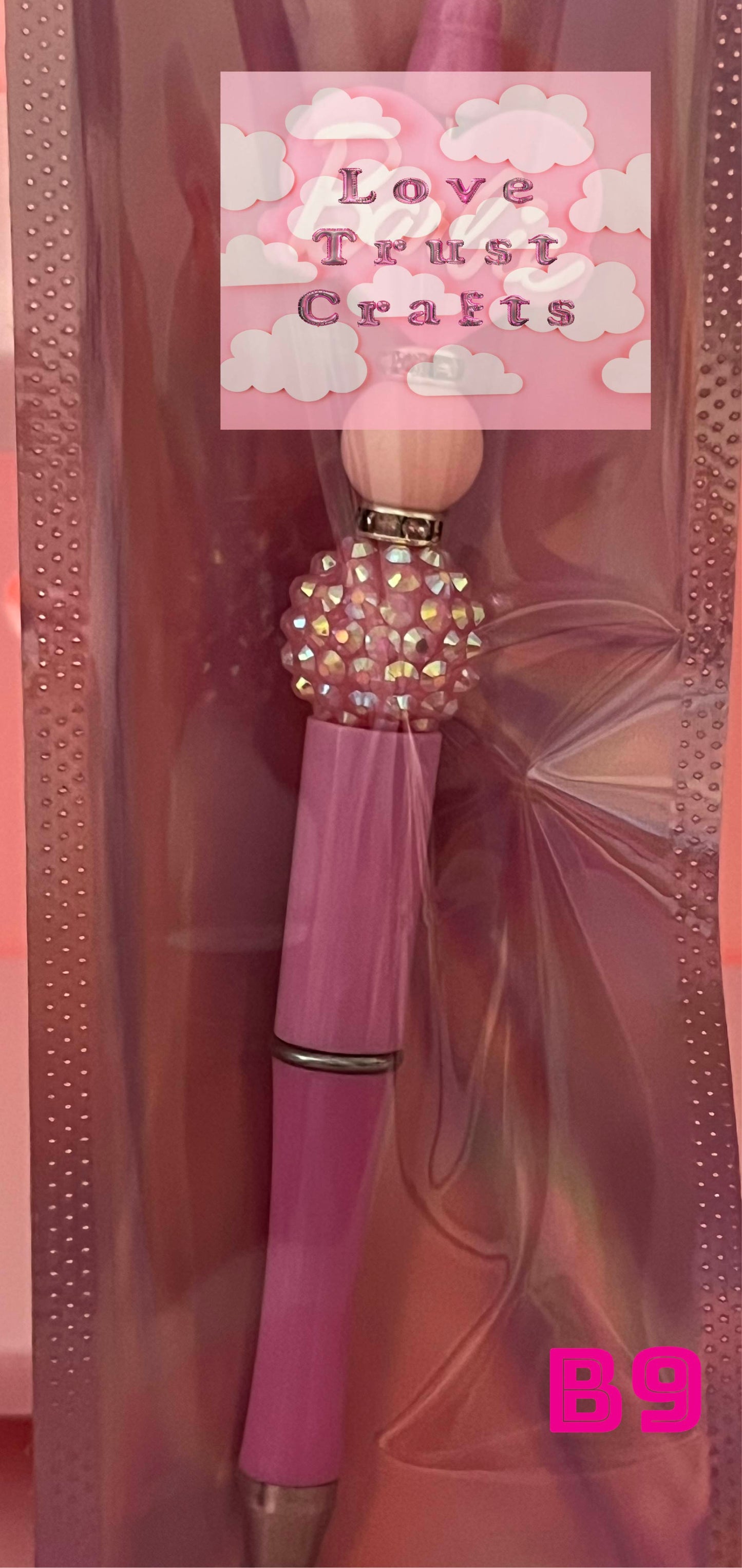 Pink Beaded Pen